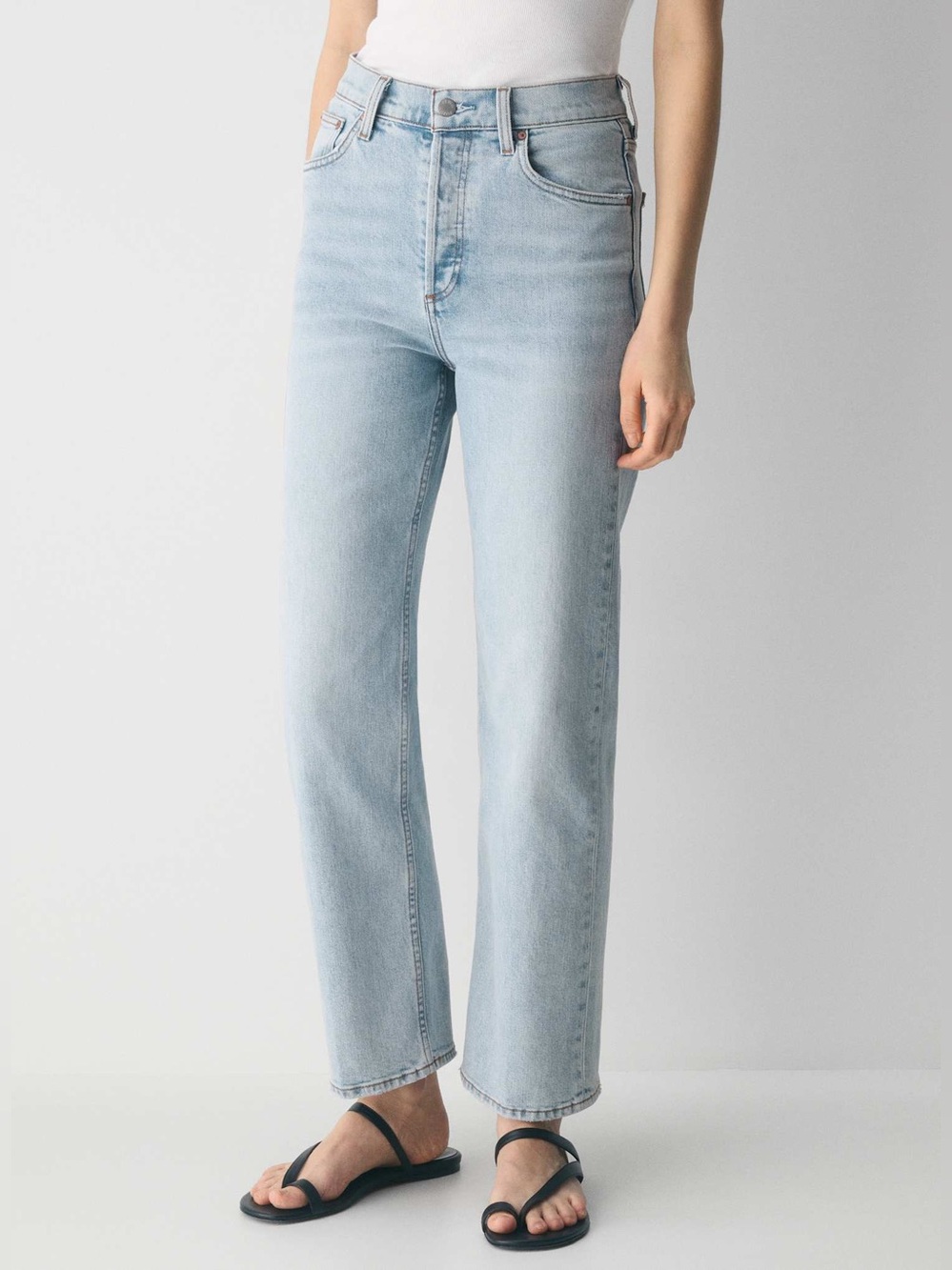 Arlo High-Rise Straight Leg Women's Jeans - Light Blue